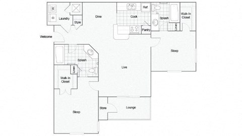 Burlington LURA Floorplan at ReNew Sugar Hill, Sugar Hill, Georgia